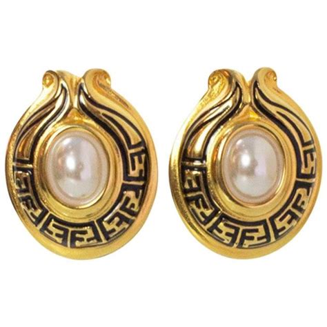 fendi pearl earring|Fendi vintage earrings.